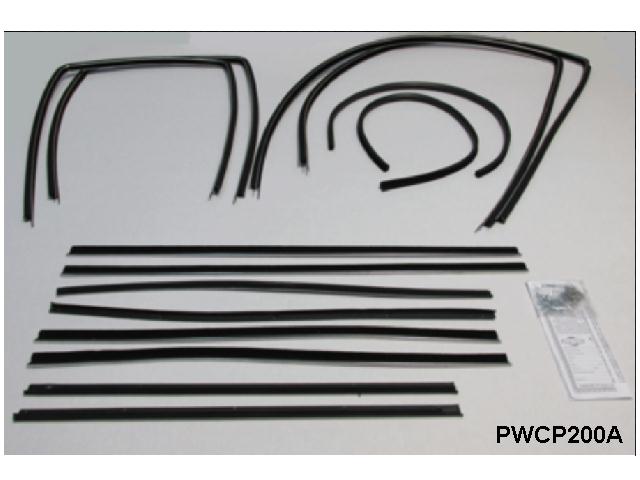 Window Felt Kit: 67-68 Full Size SEDAN (14 pce) WITH FRAME Felts